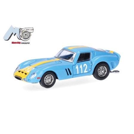 Herpa 87MC000058 - MicroCity: Ferrari 250 GTO „112”, niebieskie