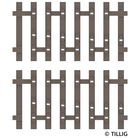 Tillig 83194 - Podkład elastyczny pod szynę odbojową prawą. 2 x 41,5 mm