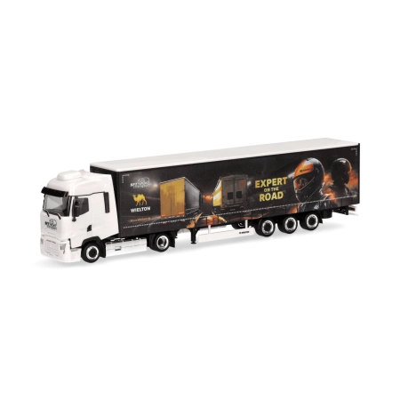 Herpa 317467 - Renault T facelift naczepa niskopodwoziowa kurtynowa "SFT / Wielton