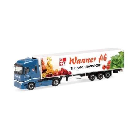 Herpa 321242 - Renault T facelift z naczepą chłodnią „Wanner AG”