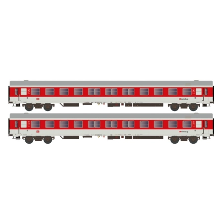 Hobbytrain H22213 - Zestaw 2 wagonów sypialnych Bocmh 244, DB-Autozug, DBAG, ep.V