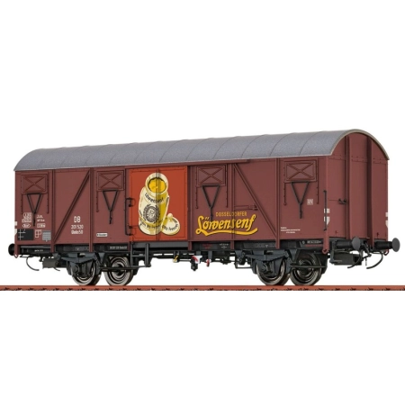 Brawa 51351 - Kryty wagon towarowy Glmhs50, DB, ep. III „Löwensenf”