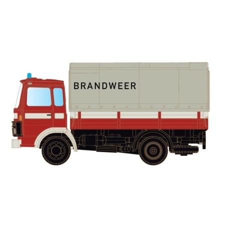 MiNiS LC4835 - DAF 900 z platformą/plandeką, Brandweer (NL)