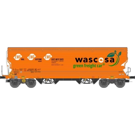 nme 519605 - Wagon zbożowy Tagnpps 95mł, Wascosa - zielony wagon towarowy, ep.VI