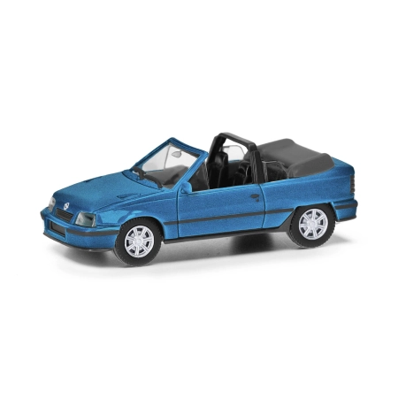 Herpa 430920 - Opel Kadett E Gsi kabriolet, niebieski laserowy metalik