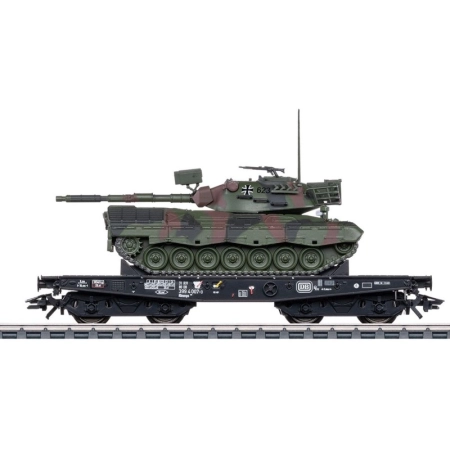 Märklin 48879 - Wagon platforma Rlmmps z Leo 1A1, DB, Ep.IV