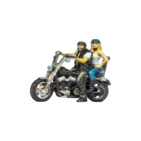 Noch 10904 - Chopper z rockerem i pasażerem, stojący, druk 3D