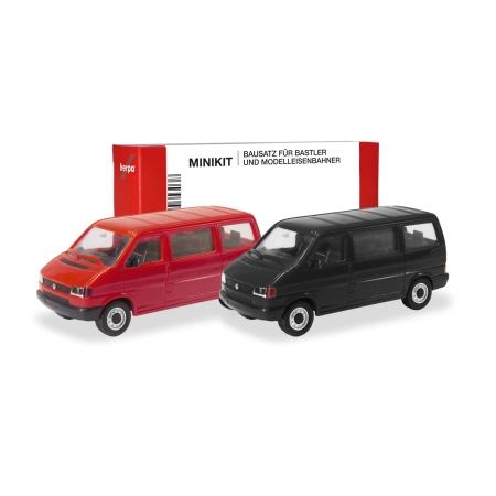 Herpa 012805-003 - MiniKit: VW T4 Bus czerwony i czarny