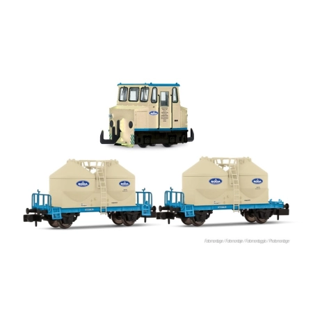 Arnold HN2662 - Zestaw pociągu z ASF i dwoma wagonami silosowymi Ucs, Ep.V