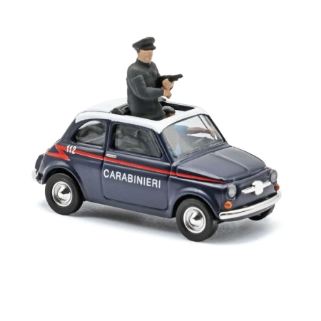Busch 48738 - Fiat 500 Carabinieri z 2 policjantami