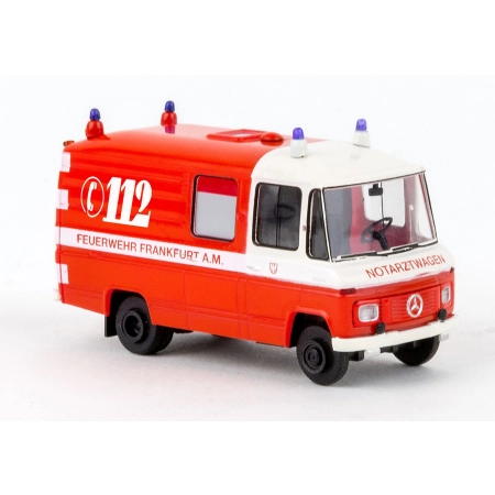 Brekina 36934 - Mercedes L 508 RTW FW Frankfurt czerwony, biały, 1970 r.
