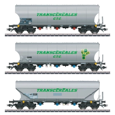Märklin 46346 - Zestaw 3 wagonów do przewozu zboża, SNCF, Ep. VI