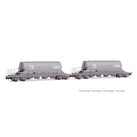 Jouef HJ6306 - Zestaw 2 wagonów z odchylanym dachem „DMI / Saint Gobain”, SNCF, ep. V