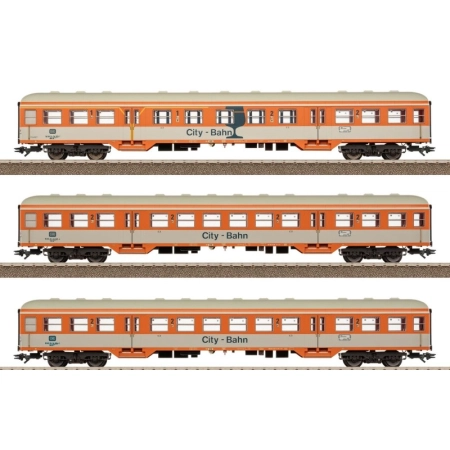 Trix 23234 - Zestaw 3 wagonów pasażerskich, kolej miejska, DB, ep.IV