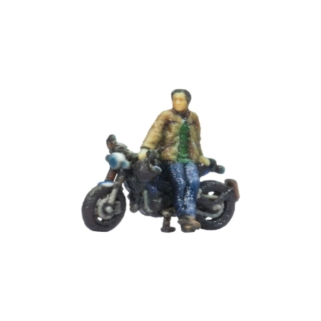 Noch 10908 - Motocyklista Café Racer, stojący, druk 3D