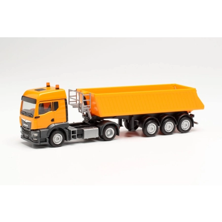 Herpa 314589 -  MAN TGS TM Schmitz, pomarańczowy miejski