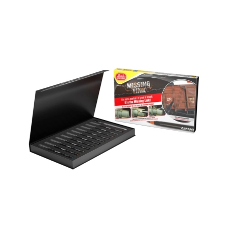 AMMO 4601070 - R-1070 Missing Link, zestaw markerów pędzelkowych do postarzania, 12 sztuk