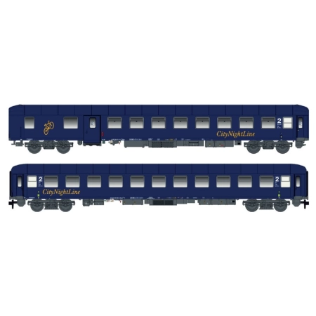 L.S. Models LS97039N - Zestaw 2 wagonów pasażerskich Bcvmh + Bdcm, CNL, ep. V
