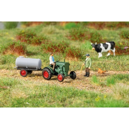 Auhagen 43697 - Ciągnik Deutz F1M414 z przyczepą