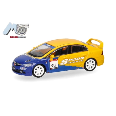 Herpa 87MC000090 - Honda Civic FD2, żółty/niebieski