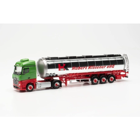 Herpa 315395 - MB Actros Streamspace jumbo chromowana naczepa cysterna "Hubert Kläsener