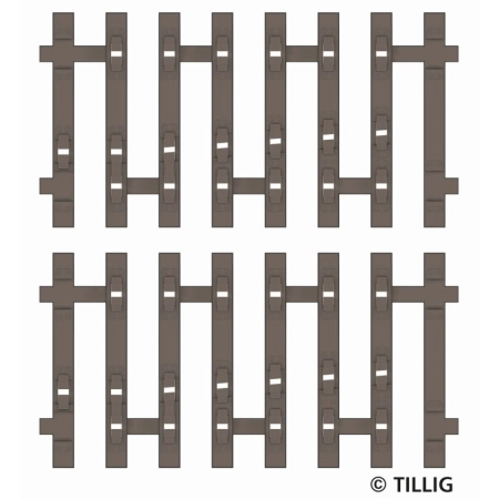Tillig 83193 - Podkład elastyczny pod szynę odbojową lewą. 2 x 41,5 mm