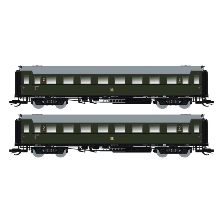 Saxonia 120181-2 - Zestaw 2 wagonów pasażerskich C4üSa07, DR, Ep.III