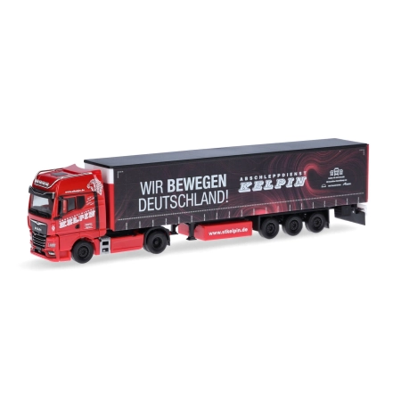 Herpa 317771 - Ciężarówka przegubowa MAN TGX GX z naczepą kurtynową "KELPIN/Wir bewegen Deutschland"