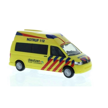 Rietze 53438 - Volkswagen T5 ´10 Ambulanz Mobile Hornis Silver ´10 Pogotowie ratunkowe Radeberg