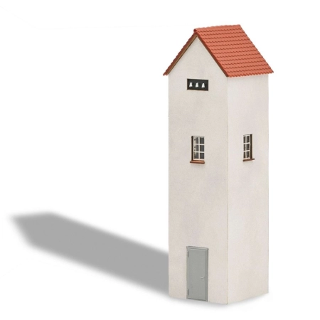 Busch 8825 - Budynek transformatorowy, wieża z oknami z kratami