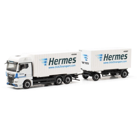 Herpa 317658 - MAN TGX GX z naczepą wymienną "Hermes"