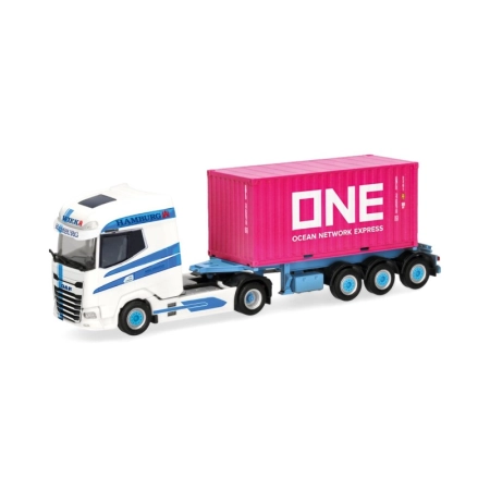 Herpa 321563 - Ciągnik siodłowy DAF XG+ z naczepą kontenerową „Wiek Spedition – ONE”