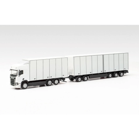 Herpa 315517 - Scania CR 20 HD Schwedencombi, biała bez nadruku