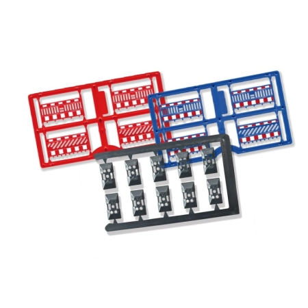 Busch 1109 - Ogrodzenie zabezpieczające plac budowy, niebiesko-czerwone