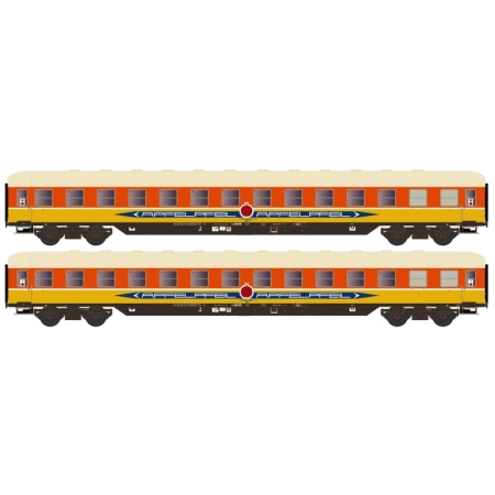 Hobbytrain H22216 - Zestaw 2 wagonów sypialnych Bcm 53 Apfelpfeil, DB, ep. IV.
