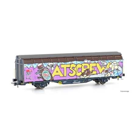 Hobbytrain H45108 - Wagon z przesuwaną ścianą Hbbillns, SBB, ep.VI, graffiti, nr 6