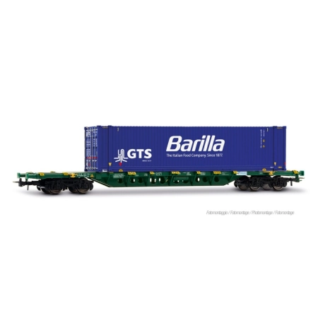 Rivarossi HR6706 - Wagon kontenerowy Sgnss, Mercitalia Intermodal, Ep.VI „Barilla”