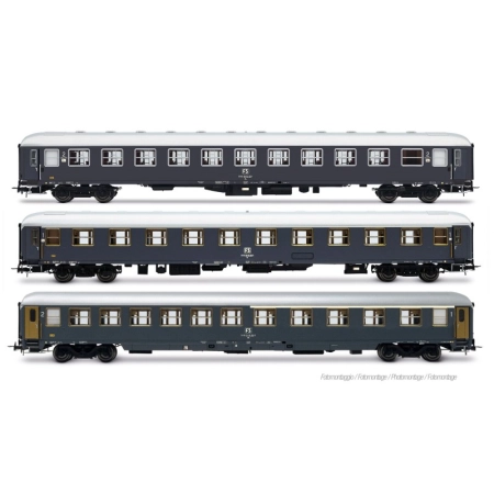 Rivarossi HR4412 - Zestaw 3 wagonów pasażerskich Exp 234/235 „Remus”, CIWL, FS, Ep.IV