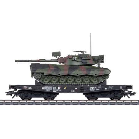 Märklin 48878 - Wagon platforma Rlmmps z Leo 1A1, DB, Ep.IV