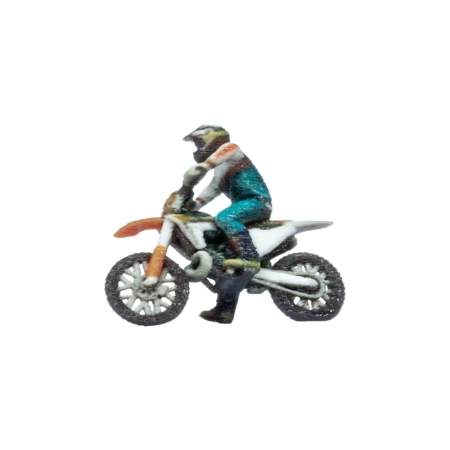 Noch 10905 - Motocyklista motocrossowy w terenie, druk 3D