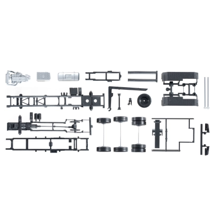 Herpa 084277 - Podwozie Mercedes-Benz Actros z kinematyką roll-off, zawartość: 2 sztuki