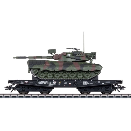 Märklin 48876 - Wagon platforma Rlmmps z Leo 1A1, DB, Ep.IV