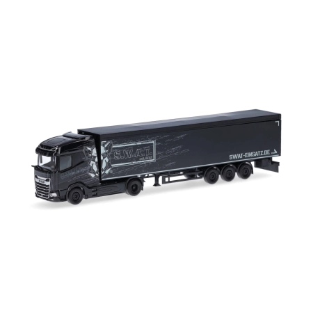 Herpa 317603 - Ciężarówka przegubowa DAF XG "S.W.A.T." z ruchomą podłogą (Turyngia/Rodeberg - Struth)