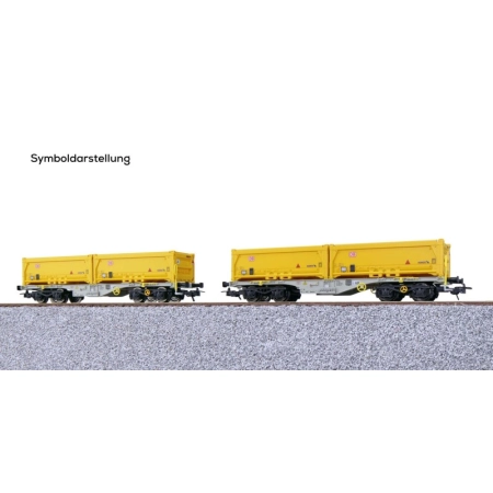 ESU 36601 - Wagon do przewozu kontenerów Sgmmns z zagłębieniami, D-AAEC, ep. VI