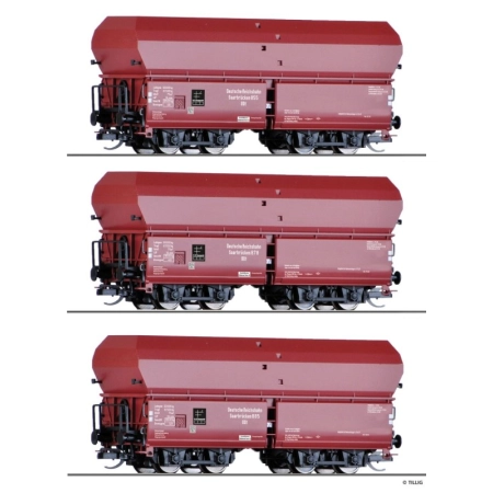 Tillig 01138 - Zestaw 3 wagonów samowyładowczych OOt Saarbrücken, DRG, ep. II
