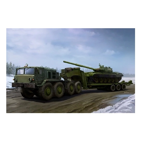 TRUMPETER 01065 - Samochód ciężarowy MAZ-537G z naczepą ChMZAP-9990 - 1:35