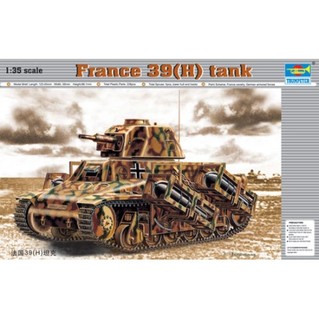 TRUMPETER 00352 - Czołg 39(H) SA 38 37mm gun - 1:35