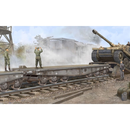 TRUMPETER 00221 - Wagon platforma SSyms 80 - 1:35