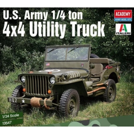 Academy 13547 - U.S. Army 1/4 ton 4x4 Utility Truck - 1:24