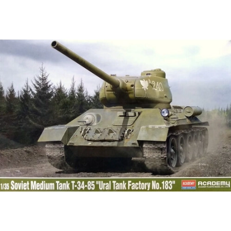 Academy 13554 - Czołg T-34-85 Ural Tank Factory No.183 (polskie malowanie) - 1:35